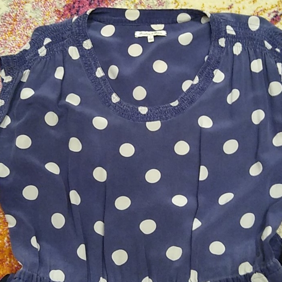 Madewell Silk Dot Dress L - Picture 5 of 5